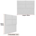 Ver imagem 2 de Cabeceira para Cama Box Queen 160cm Clypea Veludo Cinza Claro - Sallar Home