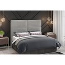 Ver imagem 4 de Cabeceira para Cama Box Queen 160cm Clypea Veludo Cinza Claro - Sallar Home
