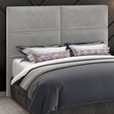 Ver imagem 1 de Cabeceira para Cama Box Queen 160cm Clypea Veludo Cinza Claro - Sallar Home