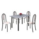 Ver imagem 2 de Conjunto de Mesa 120x75cm Tampo em Granito com 4 Cadeiras Iris A 