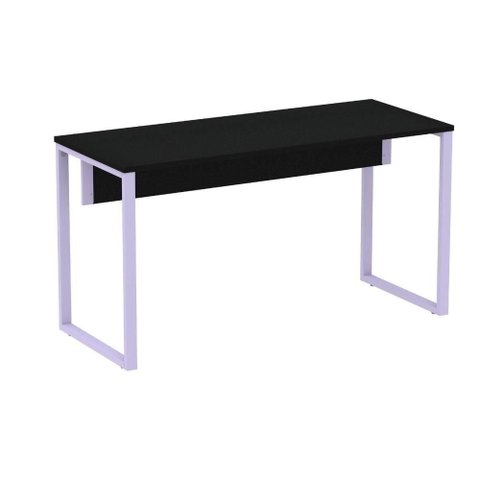 Mesa Escritório P25 Tub Pandin 150 Cm Largura X 70 Cm Profundidade Tampo Mdp Preto Pé Aço Tubular