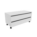 Ver imagem 2 de Balcão Gaveteiro Multiuso para Banheiro 80cm 2 Gavetas 4 Rodízios Branco - Tecno Mobili
