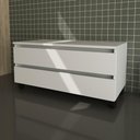 Ver imagem 1 de Balcão Gaveteiro Multiuso para Banheiro 80cm 2 Gavetas 4 Rodízios Branco - Tecno Mobili