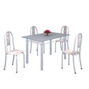 Ver imagem 2 de Conjunto de Mesa 120x75cm Tampo em Granito com 4 Cadeiras Iris A 
