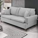 Ver imagem 1 de Sofa 3 Lugares 200 cm Eron Linho Cinza Vazzano