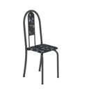 Ver imagem 5 de Conjunto de Mesa 120x75cm Tampo em Ardósia com 4 Cadeiras Iris a Cinza/Preto Floral/Martelado Prata/Indiano