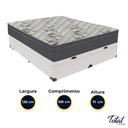 Ver imagem 3 de Cama Box Baú Bipartido Casal Branco e Colchão Airtech 100 D33 Ortobom
