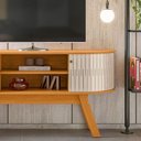 Ver imagem 5 de Rack Tv 55 Pol 136cm Bancada para Sala Rylan M20 - D'Rossi Cinamomo e Off White