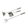 Kit Limpeza Churrasqueira Parrilla Pá Rastelo Espalha Brasa - 1