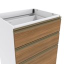 Ver imagem 6 de Balcão 3 Gavetas Kappesberg Celeste 100% Mdf Branco/nogueira 60cm