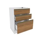 Ver imagem 5 de Balcão 3 Gavetas Kappesberg Celeste 100% Mdf Branco/nogueira 60cm