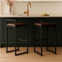 Ver imagem 1 de Kit 2 Banqueta Alta Cozinha Balcão Gourmet Bar Corino Bancos:marrom