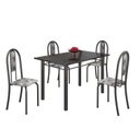 Ver imagem 2 de Conjunto de Mesa 120x75cm Tampo em Ardósia com 4 Cadeiras Iris A 