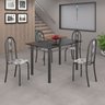 Conjunto de Mesa 120x75cm Tampo em Ardósia com 4 Cadeiras Iris A  - 1