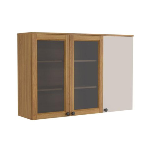 Armário Aéreo de Cozinha 120 Cm 3 Portas Serena Bertolini