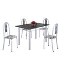 Ver imagem 2 de Conjunto de Mesa 120x75cm Tampo em Ardósia com 4 Cadeiras Iris A 