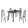 Conjunto de Mesa 120x75cm Tampo em Ardósia com 4 Cadeiras Iris A  - 2