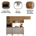Ver imagem 4 de Cozinha Modulada Compacta 8 Portas e 2 Gavetas Olga Amendôla/Nude