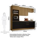 Ver imagem 5 de Cozinha Completa 5 Peças com Espaços para Micro-ondas e Tampo 270 Cm Slim Luciane Móveis