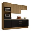 Ver imagem 3 de Cozinha Completa 5 Peças com Espaços para Micro-ondas e Tampo 270 Cm Slim Luciane Móveis
