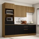 Ver imagem 1 de Cozinha Completa 5 Peças com Espaços para Micro-ondas e Tampo 270 Cm Slim Luciane Móveis