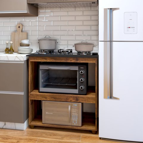 Balcão para Cooktop 5 Bocas 2 Nichos para Forno Turim