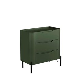 Mesa de Cabeceira com 3 Gavetas 70cm Pés em Metal 100% MDF - 1