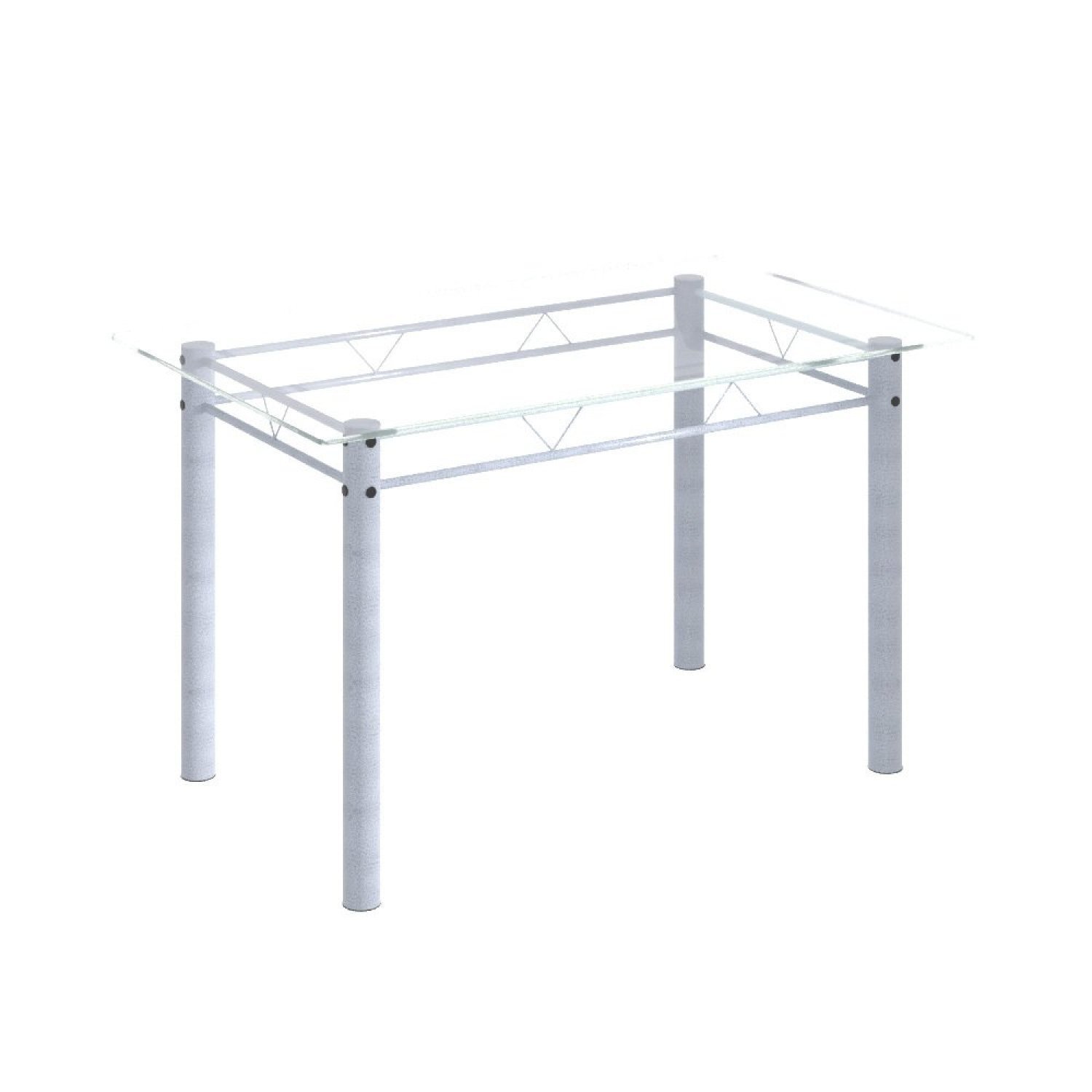 Conjunto de Mesa 140x75cm Tampo de Vidro com 6 Cadeiras Iris A Soma Móveis - 4