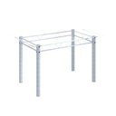 Ver imagem 4 de Conjunto de Mesa 140x75cm Tampo de Vidro com 6 Cadeiras Iris a Soma Móveis Branco/Preto Floral/Martelado Pérola