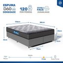Ver imagem 3 de Cama Box com Colchão de Espuma D60 Double Face Guarda Costas Comfort Force Probel Queen 158cm