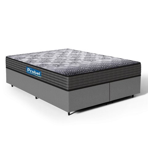 Cama Box com Colchão de Espuma D60 Double Face Guarda Costas Comfort Force Probel Queen 158 cm