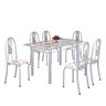 Conjunto de Mesa 140x75cm Tampo de Vidro com 6 Cadeiras Iris A Soma Móveis - 2