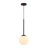 Lustre Pendente Orby Cor Preto Vidro Bola Opaca Leitosa Moderno Luxo Sala Cabeceira Escritório Inl97 - 1