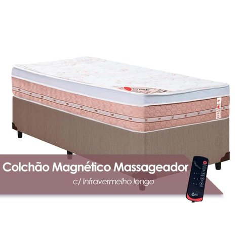 Cama Box Solteiro: Colchão C/vibro Massagem Castor Tecnopedic Premium Niponpedic Magnético C/ +