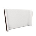 Ver imagem 1 de Cabeceira Design para Cama Queen Torres Pés em Madeira Pu/bouclê Marrom/off White G91 - Gran Belo