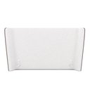 Ver imagem 7 de Cabeceira Design para Cama Queen Torres Pés em Madeira Pu/bouclê Marrom/off White G91 - Gran Belo