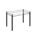 Ver imagem 4 de Conjunto de Mesa 140x75cm Tampo de Vidro com 6 Cadeiras Iris a Soma Móveis Cinza/Paraopeba/Martelado Prata
