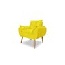 Kit Namoradeira Sofá Opala + 2 Poltronas Cadeira Opala + 1 puff:amarelo - 3