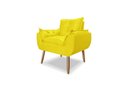 Ver imagem 3 de Kit Namoradeira Sofá Opala + 2 Poltronas Cadeira Opala + 1 puff:amarelo