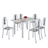 Conjunto de Mesa 140x75cm Tampo de Vidro com 6 Cadeiras Iris A Soma Móveis - 2