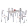 Conjunto de Mesa 140x75cm Tampo de Vidro com 6 Cadeiras Iris A Soma Móveis - 2
