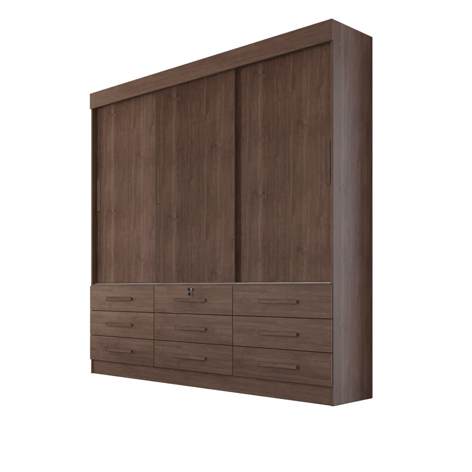 Guarda Roupa Casal 3 Portas 9 Gavetas Barcelona Novo Horizonte - 3