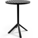 Ver imagem 1 de Mesa Bistrô Alta Decorativa Para Área Gourmet Bar Alumínio 105 cm Hani D04 Preto - Lyam Decor