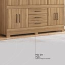 Ver imagem 7 de Guarda Roupa Casal 10 Portas com Espelho e 3 Gavetas Hungria - Amêndola Touch
