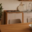 Ver imagem 2 de Armário de Cozinha Lumiar Modulado Área Gourmet em Mdf Alto Padrão Detalhes Ripado Pés Reguláveis:co