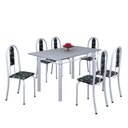 Ver imagem 2 de Conjunto de Mesa 140x75cm Tampo de Granito com 6 Cadeiras Iris A Soma Móveis