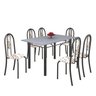 Conjunto de Mesa 140x75cm Tampo de Granito com 6 Cadeiras Iris A Soma Móveis - 2