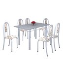 Ver imagem 2 de Conjunto de Mesa 140x75cm Tampo de Granito com 6 Cadeiras Iris A Soma Móveis