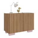 Ver imagem 1 de Mesa de Cabeceira com Pés 2 Portas Mp4134 Rustic Rosa Rustic Rosa