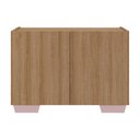 Ver imagem 3 de Mesa de Cabeceira com Pés 2 Portas Mp4134 Rustic Rosa Rustic Rosa